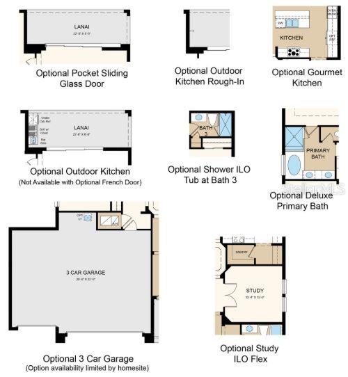 Structural options added include: Gourmet kitchen, pocket sliding glass doors at gathering room, shower at secondary bath, 8' interior doors, and tray ceiling at primary suite.