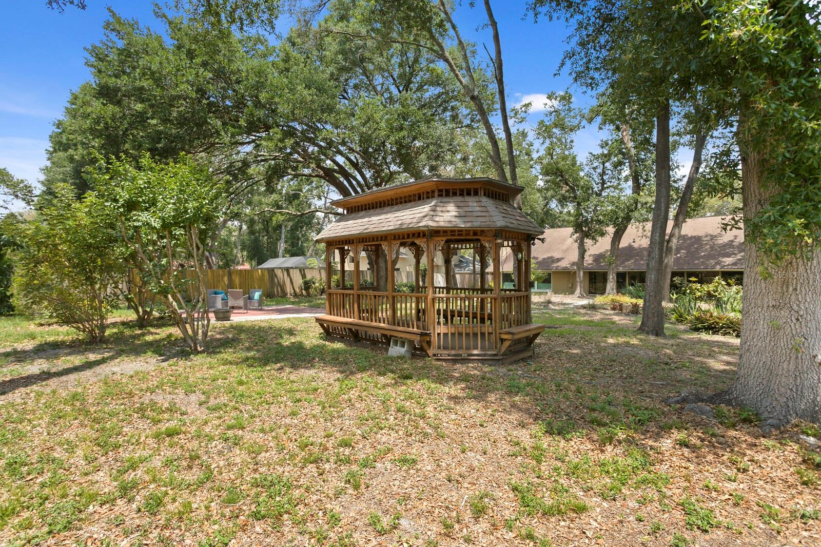 Private Gazebo in Backyard