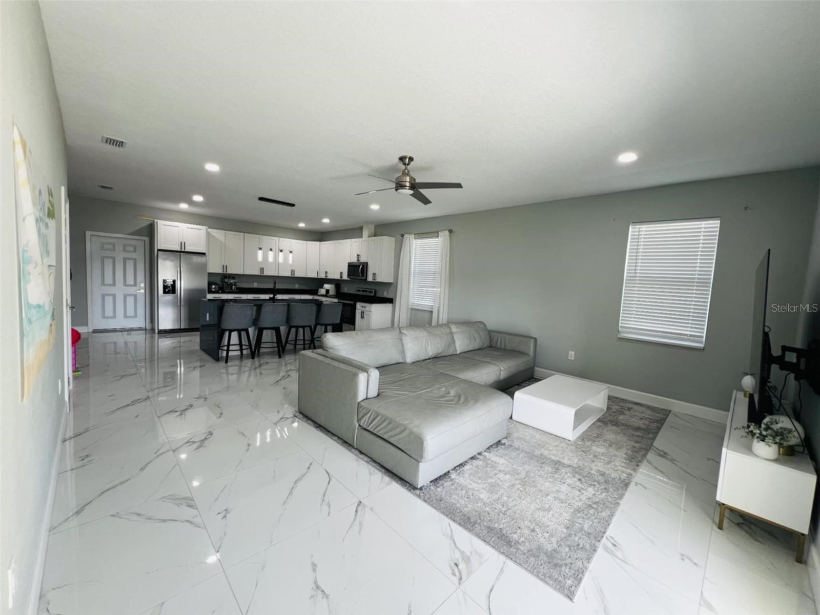 Living Room + Kitchen