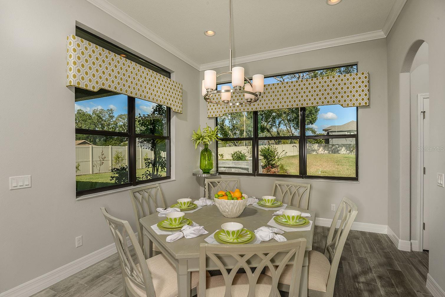 Breakfast nook of Model Home. Same floorplan