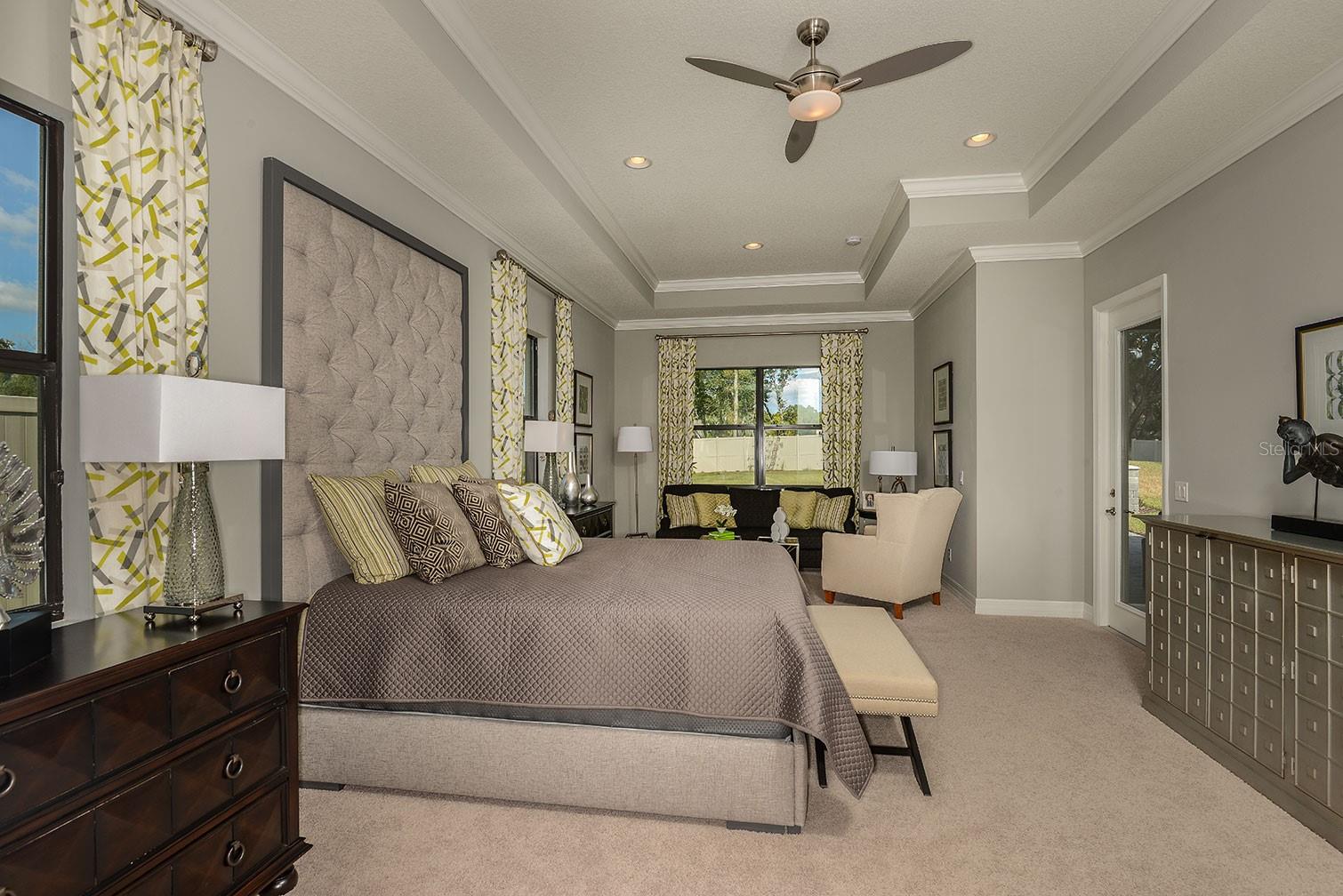 Master Bedroom of Model Home. Same floorplan