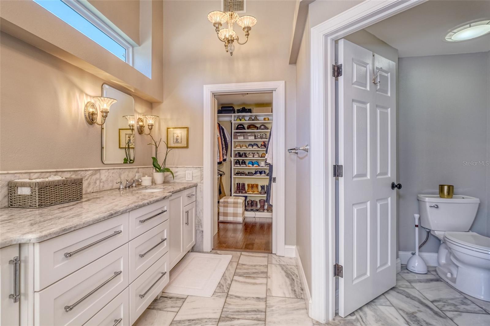 Upstairs to two guest suites
