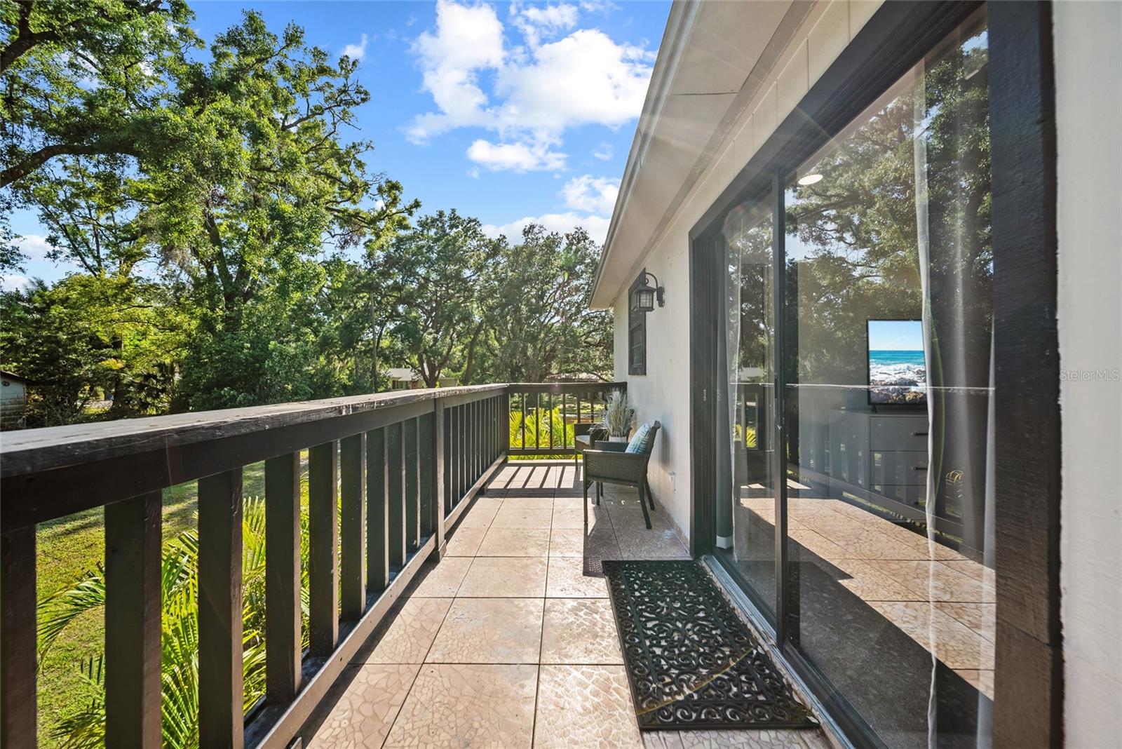Balcony off of upstairs primary bedroom