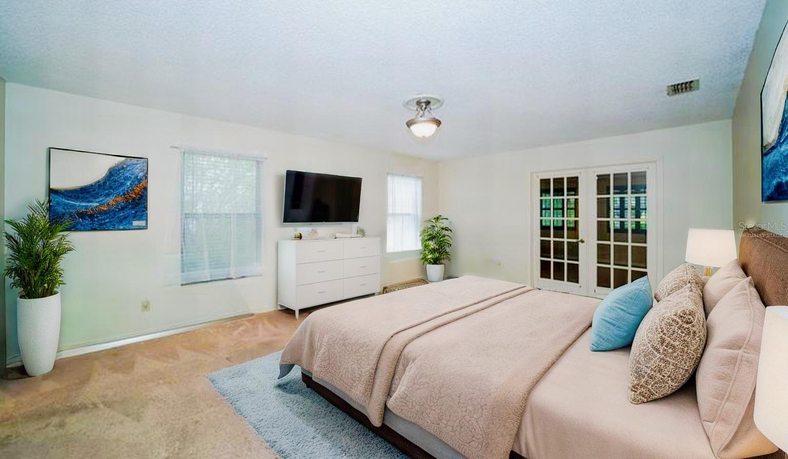 Virtually Staged Primary Bedroom
