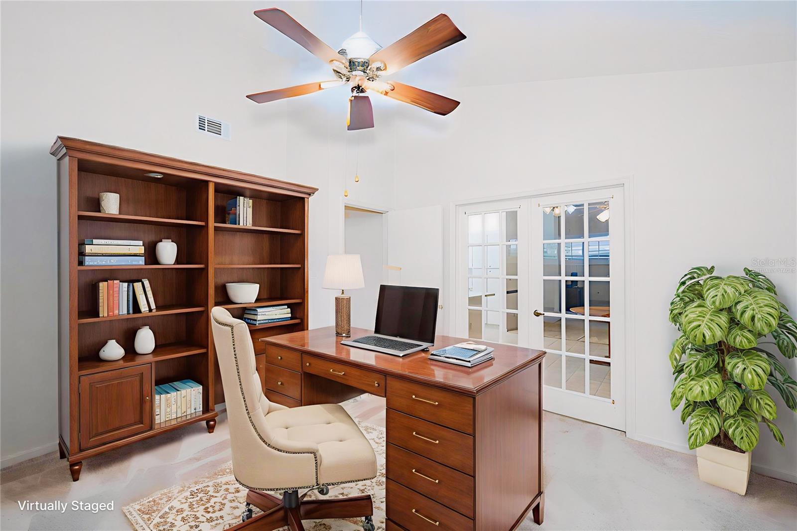 Virtually Staged Den/Study/Home office