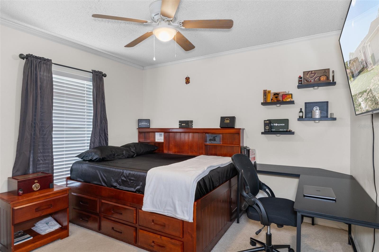 Guest bedroom one is very spacious with a large closet