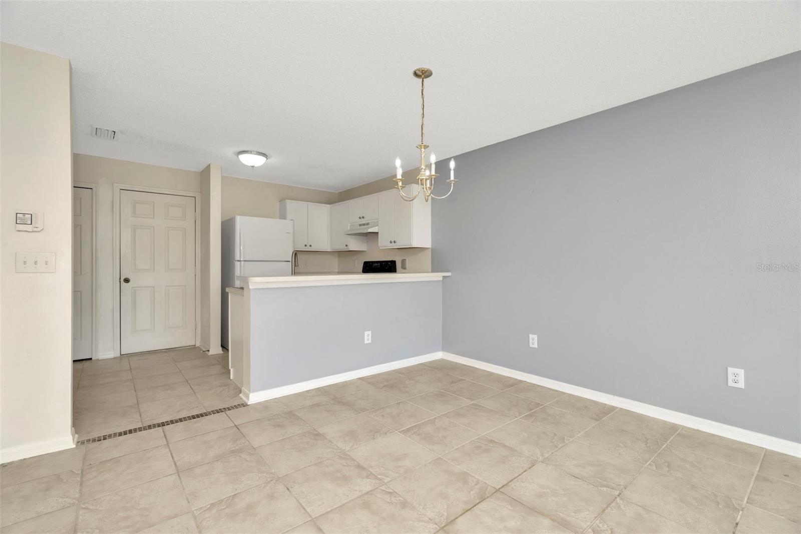 Kitchen with garage entry door