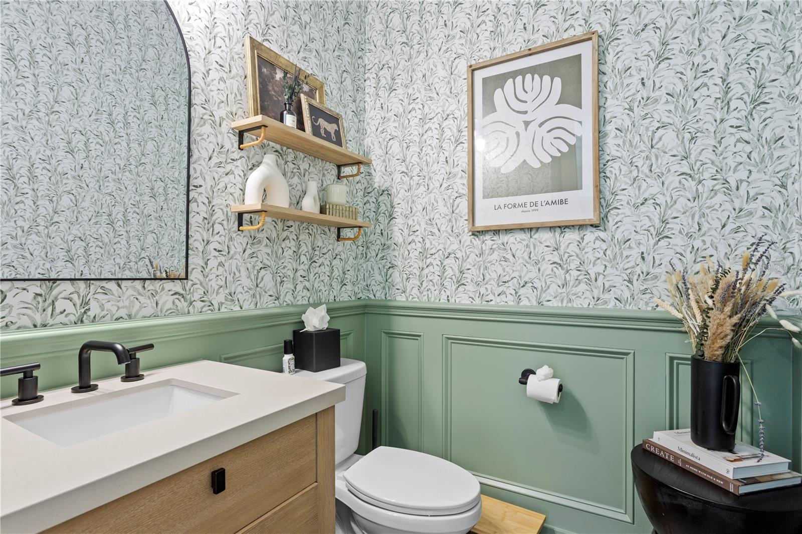 Half bathroom!