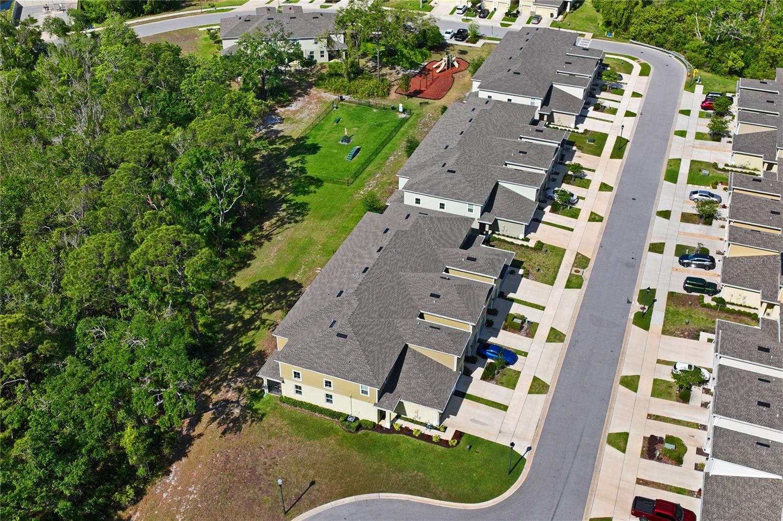 Drone of home near cul-de-sac