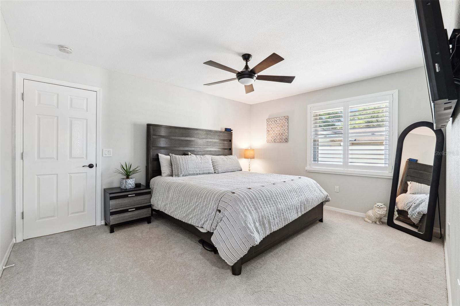 Updated primary bedroom