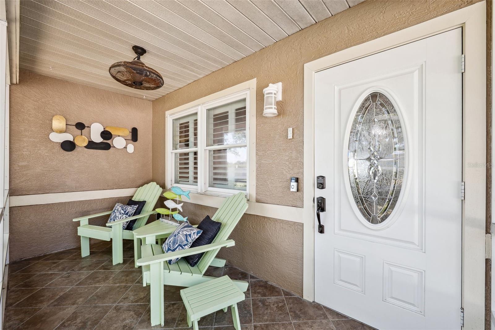 Screened front porch