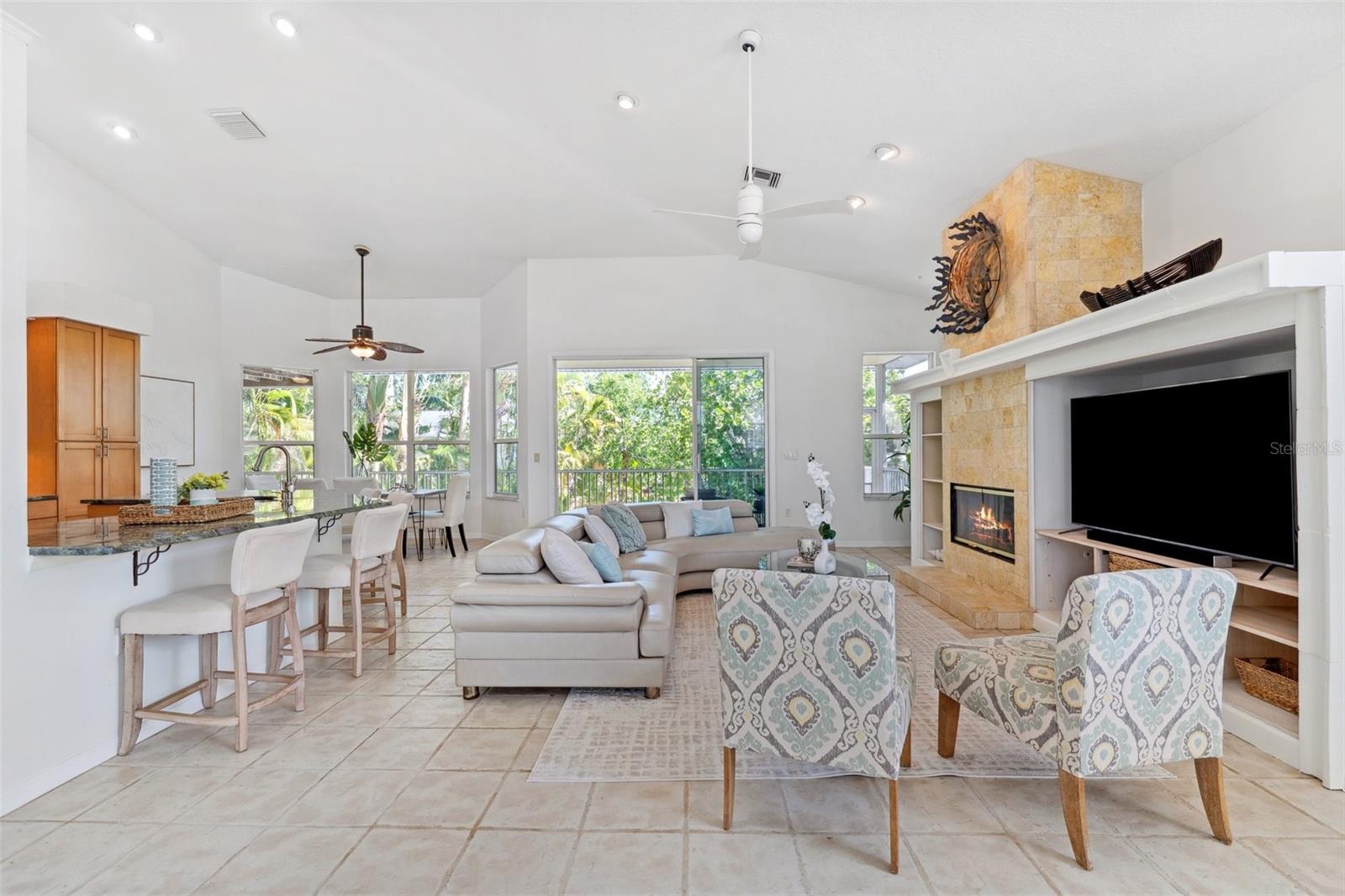 Living Room with Fireplace