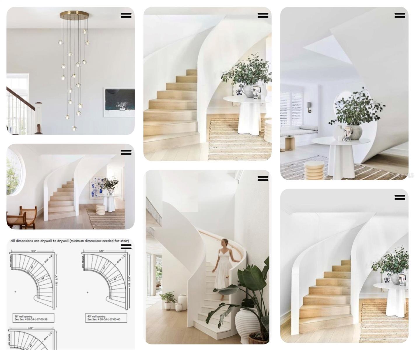 Foyer and Custom Curved Staircase