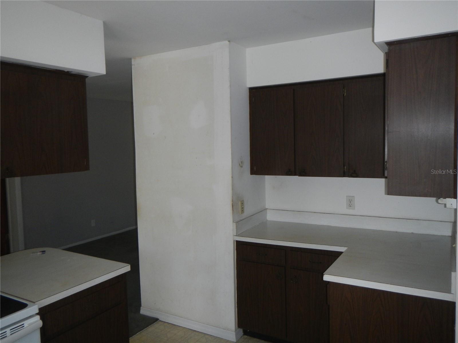 View from sink into Dinette and Family Room