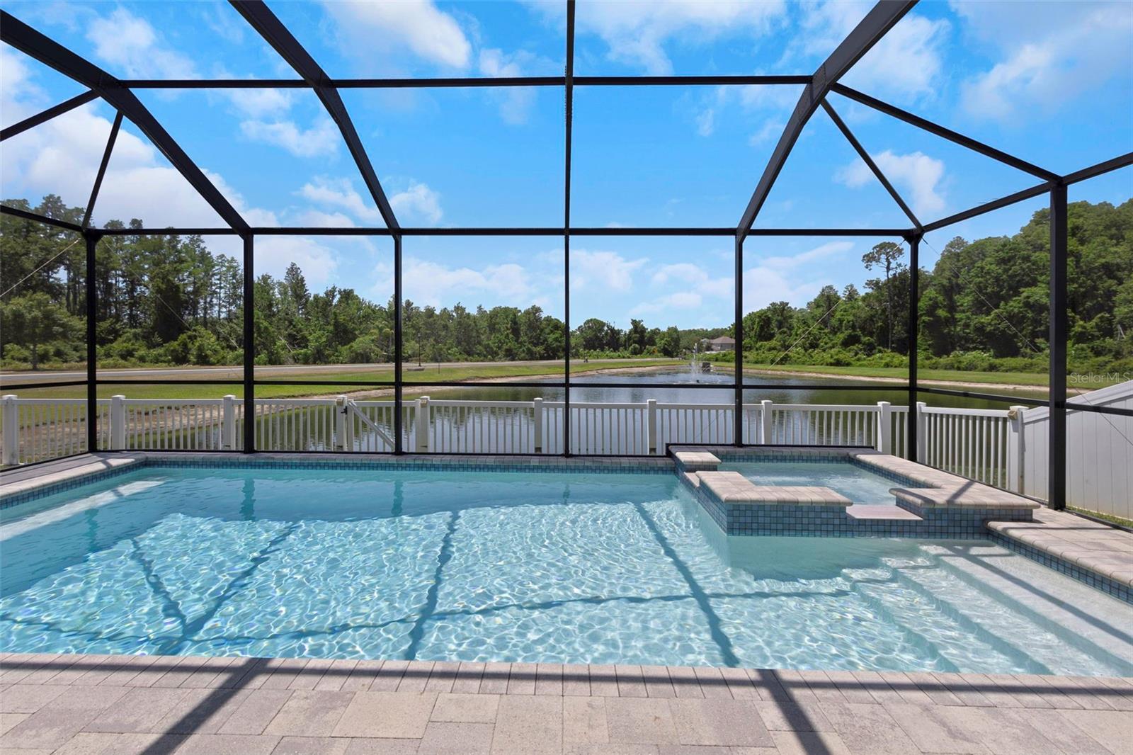 Crystal clear salt water pool