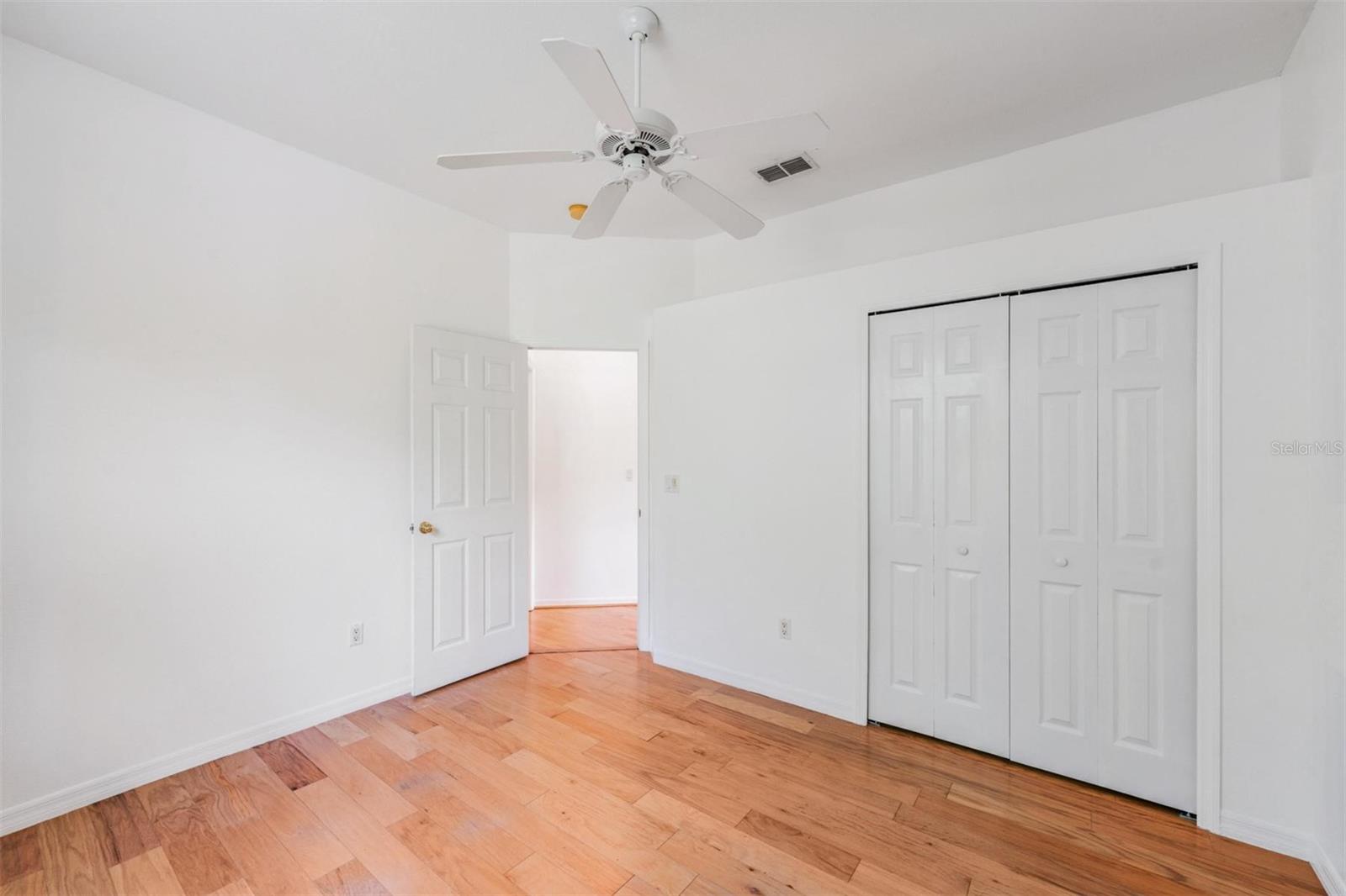Bedroom 2.  To the left is the community bathroom.