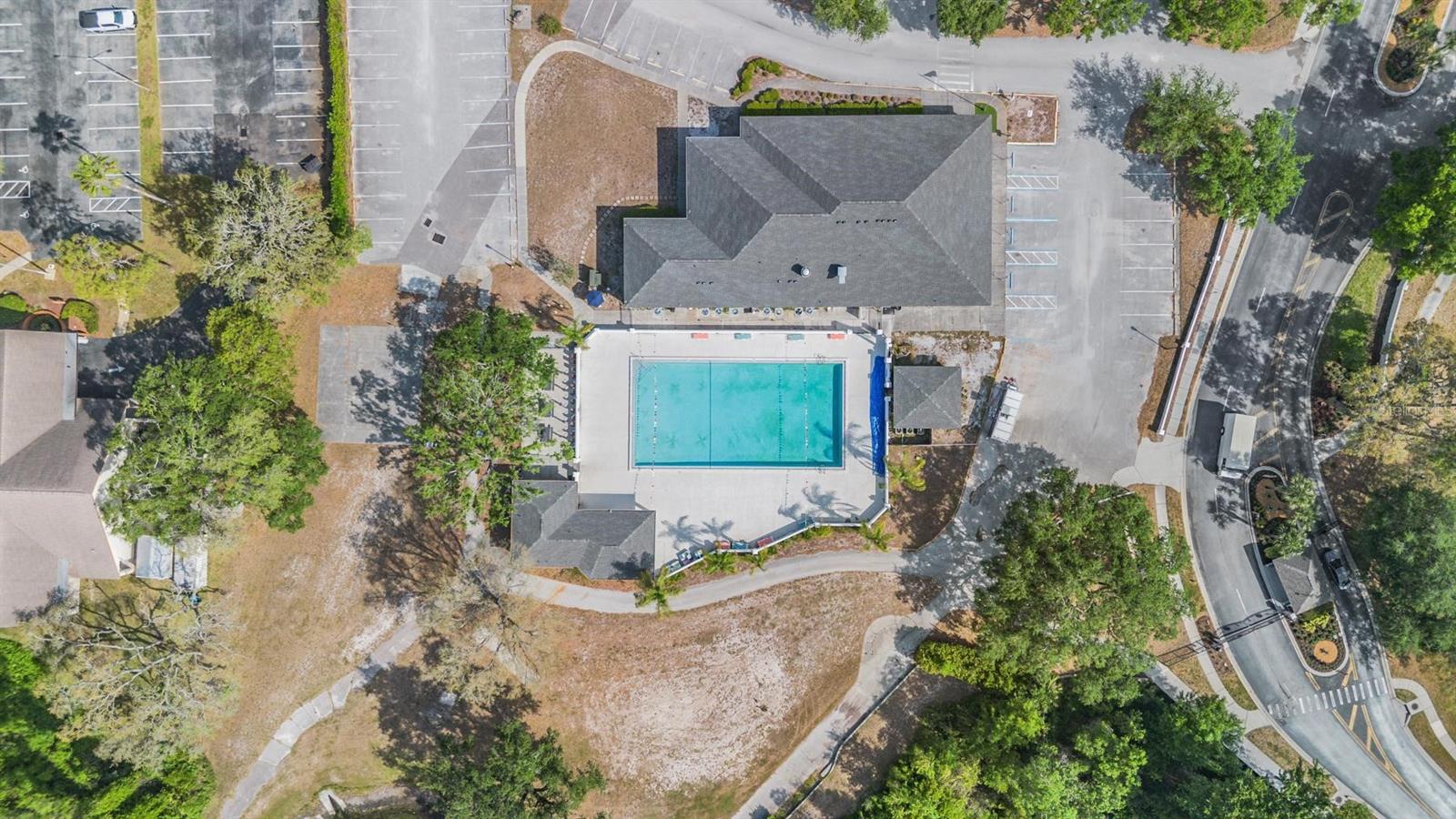 Clubhouse and pool nearby.