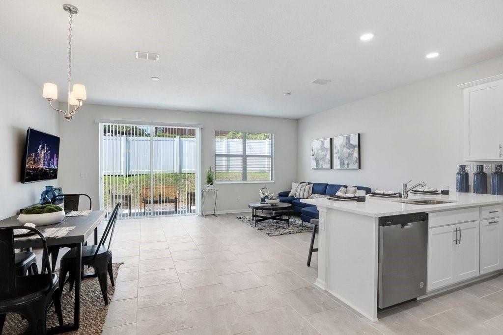 Open Floor Plan! (photo of staged model)