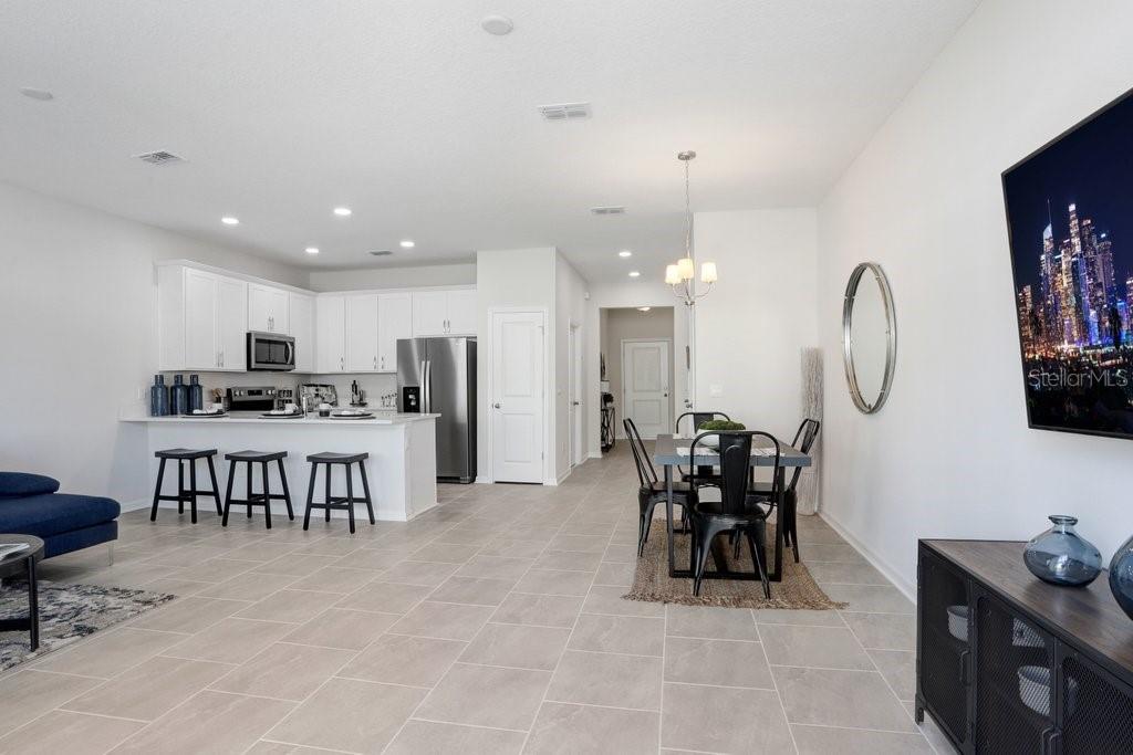 Kitchen convenient to Dinette (photo of staged model)