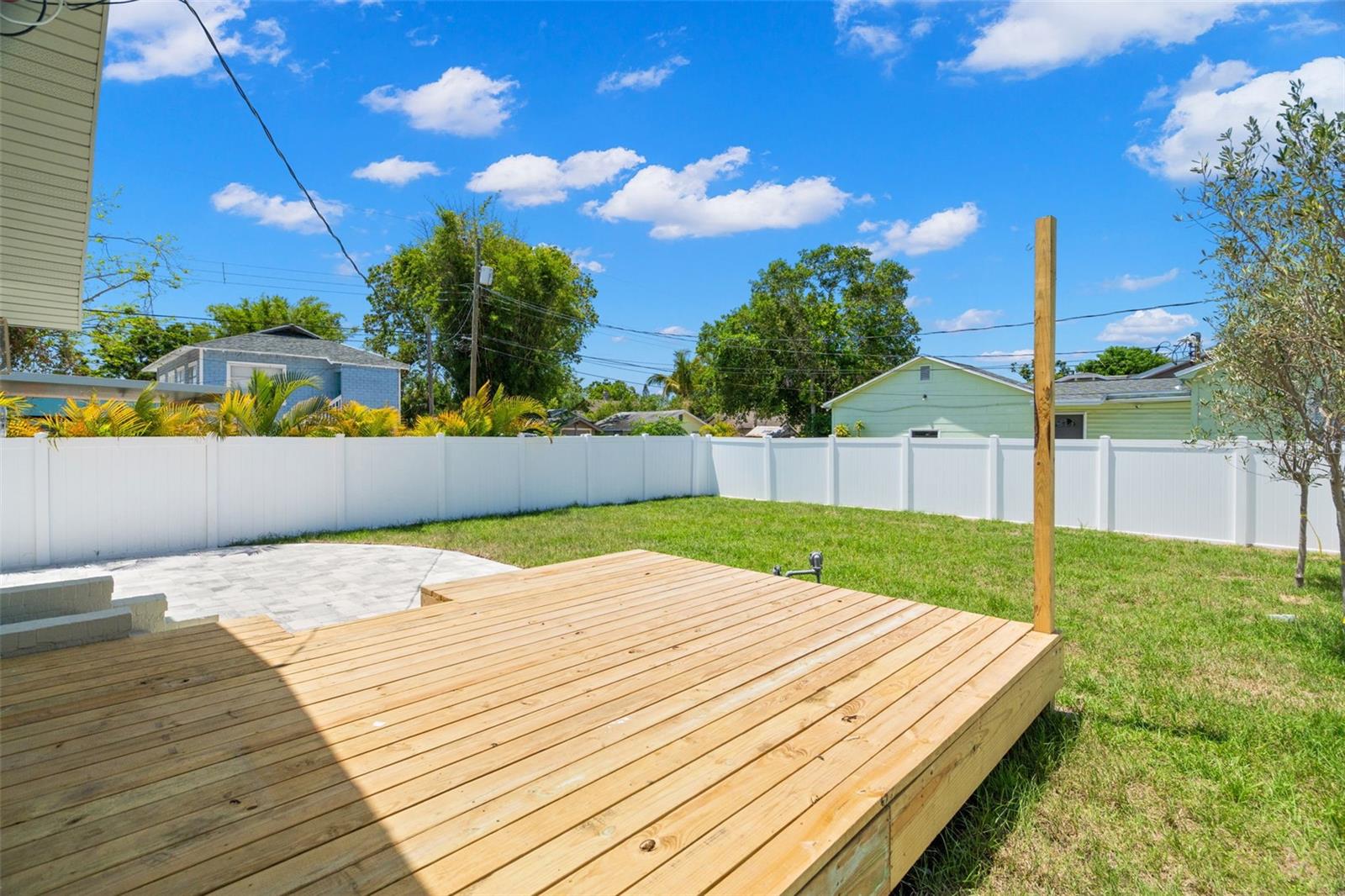 Rear yard and Deck