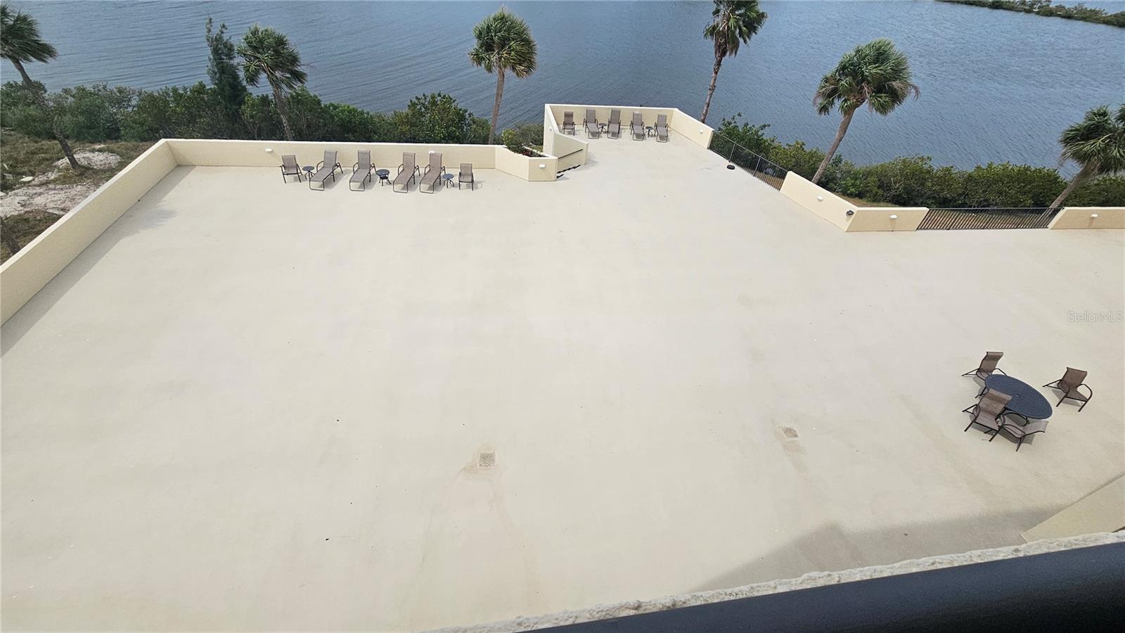 View of deck below from blacony