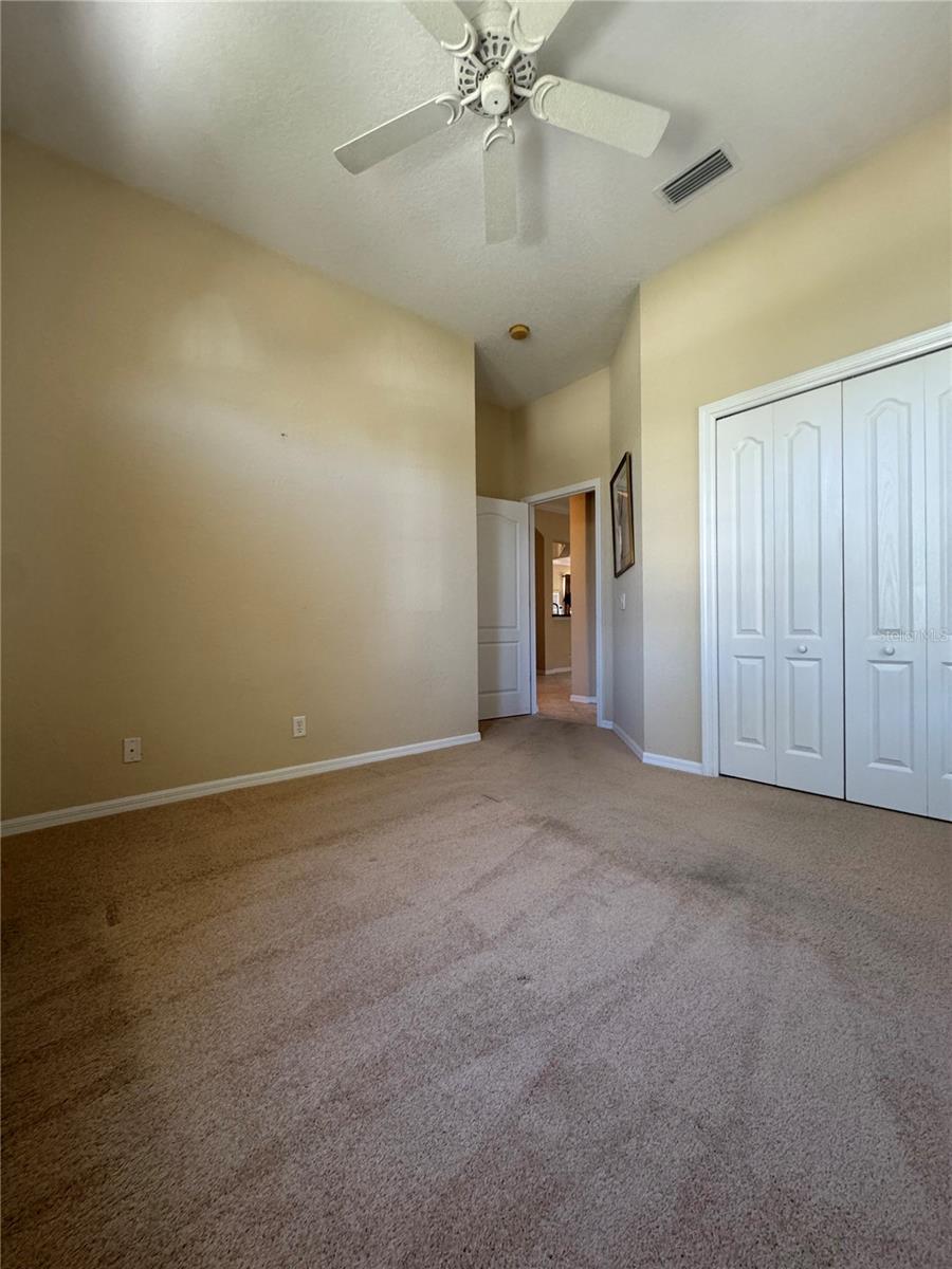 Bedroom 2 from window showing large closet