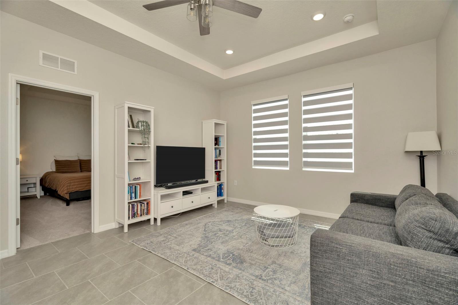 In-law suite living room to bedroom entry