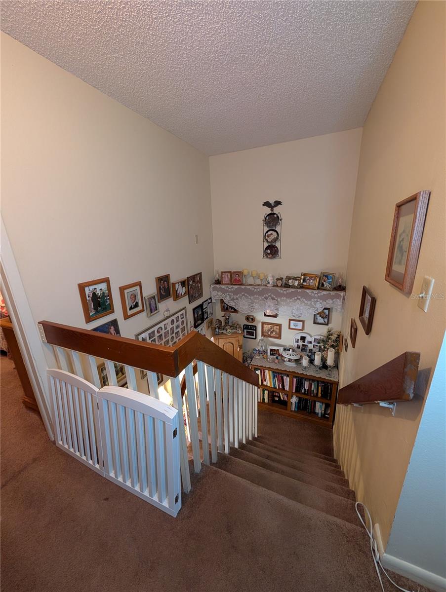 Looking down stairs