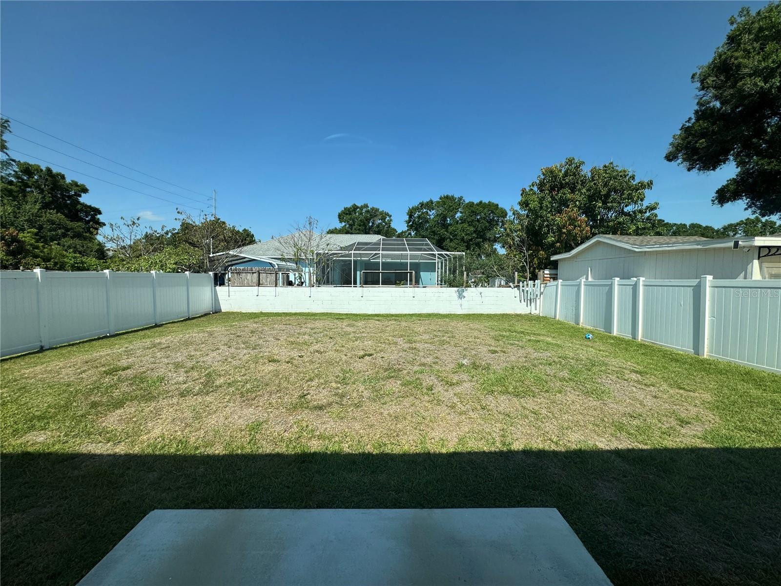 Back Yard View from SLiding Door