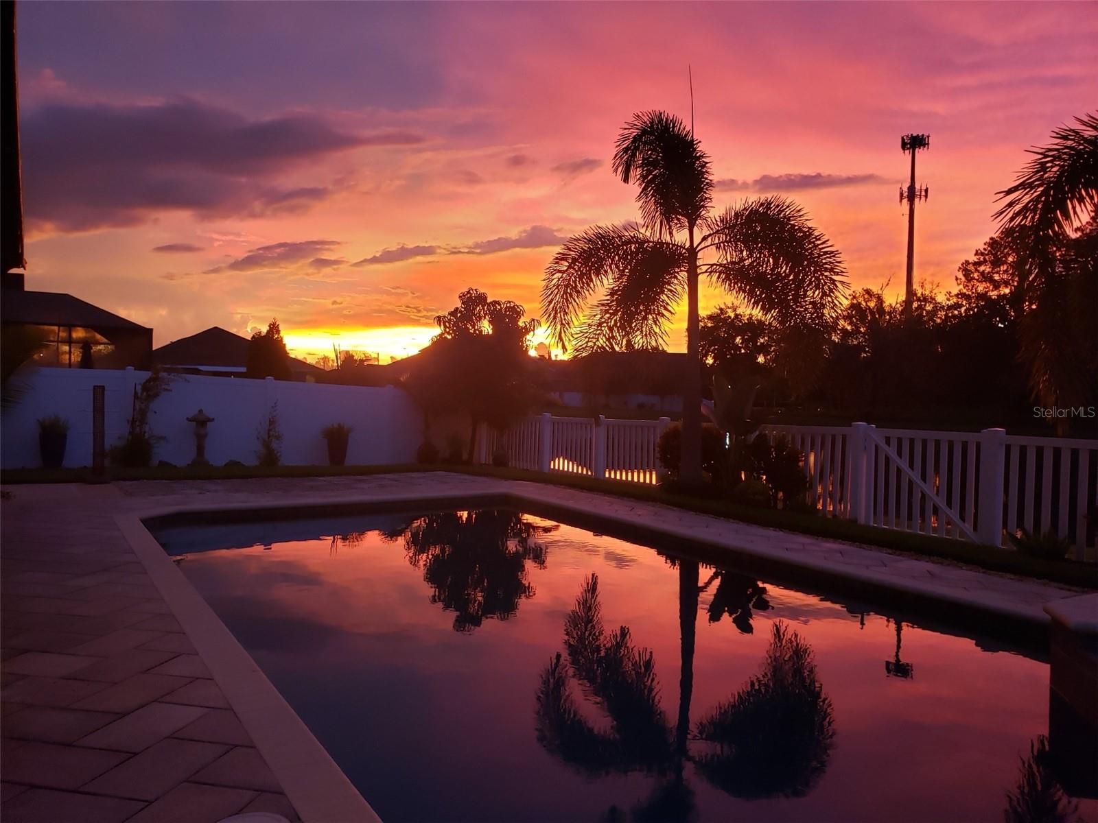Sunset From Back yard