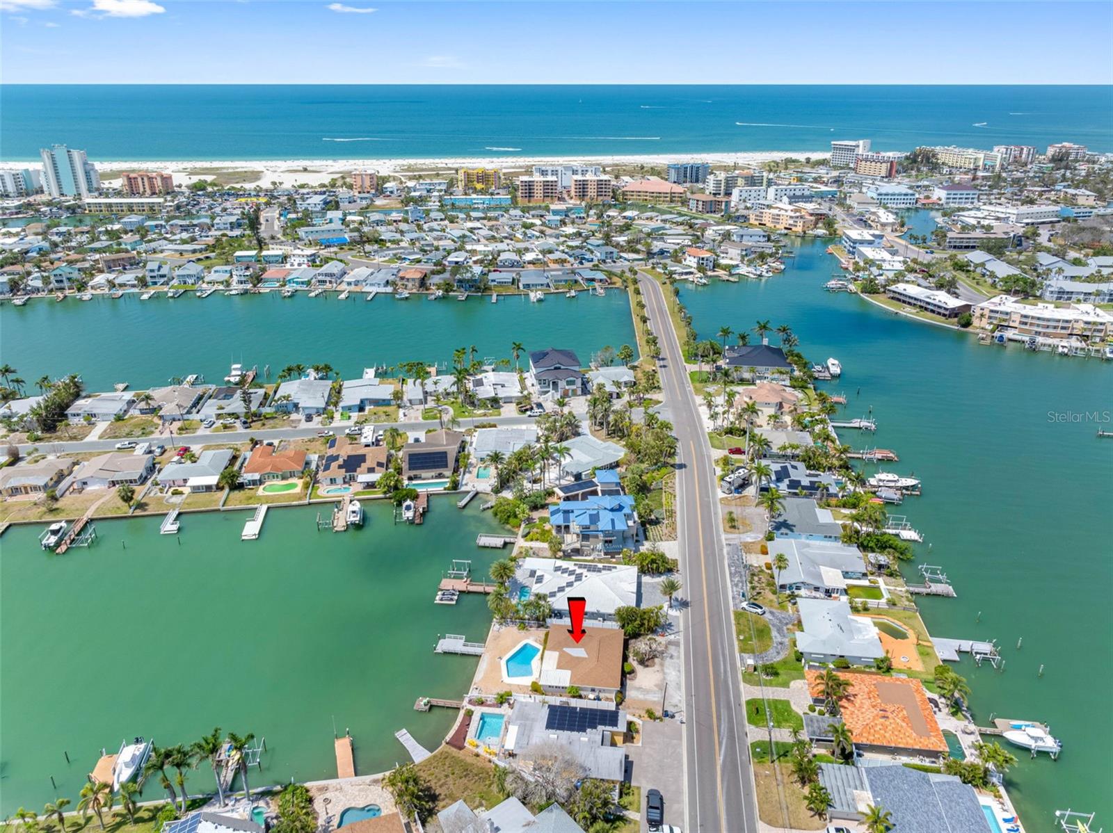 Close to the beach.