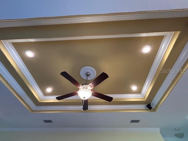 Kitchen Custom Recess Tray Ceiling with Lighting