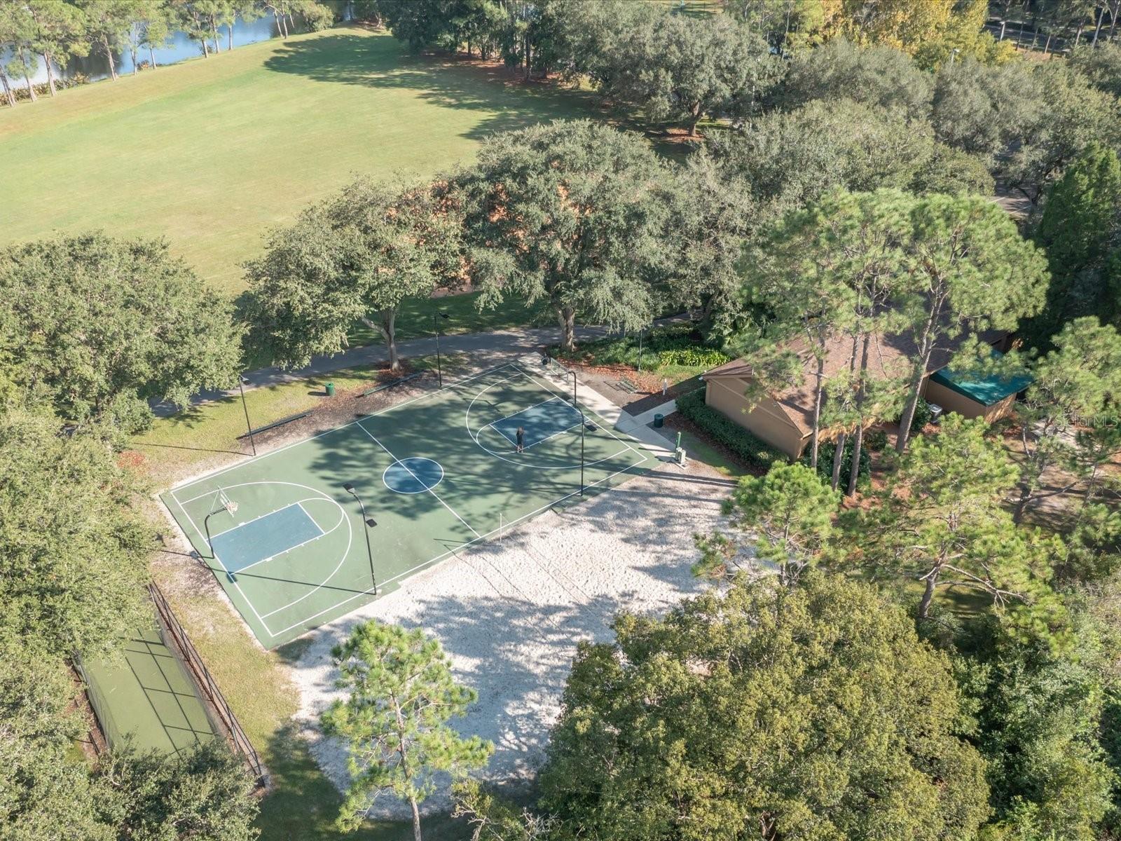 Basketball courts, lakeside park and multi-purpose field.