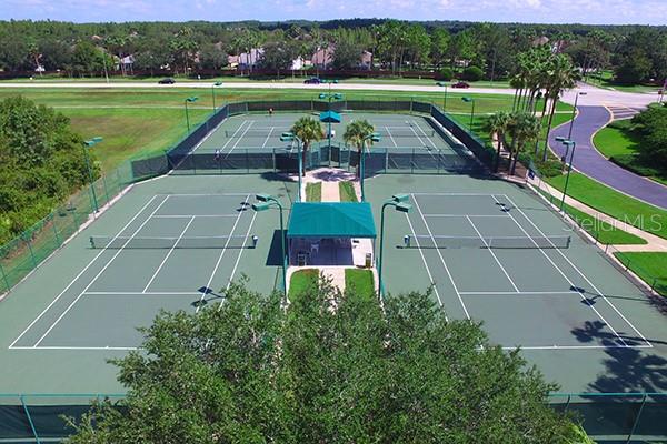 EIGHT TENNIS COURTS