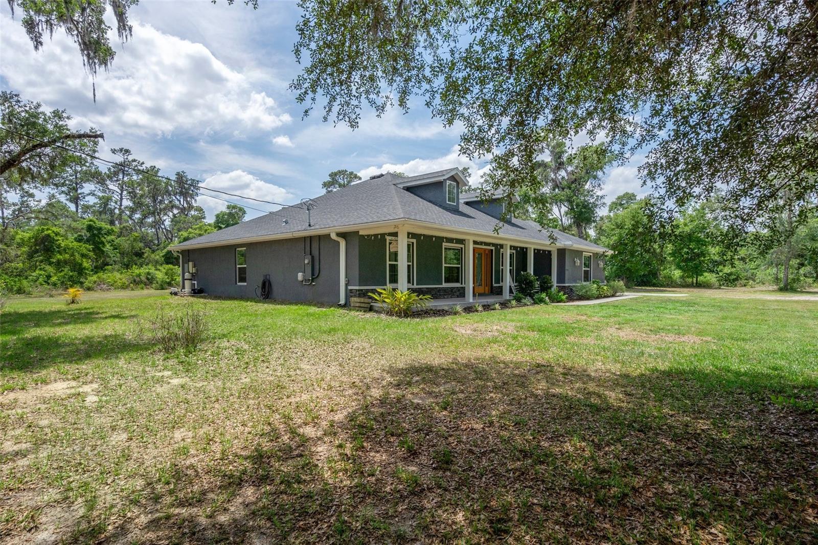 This is a view of the left side of the home