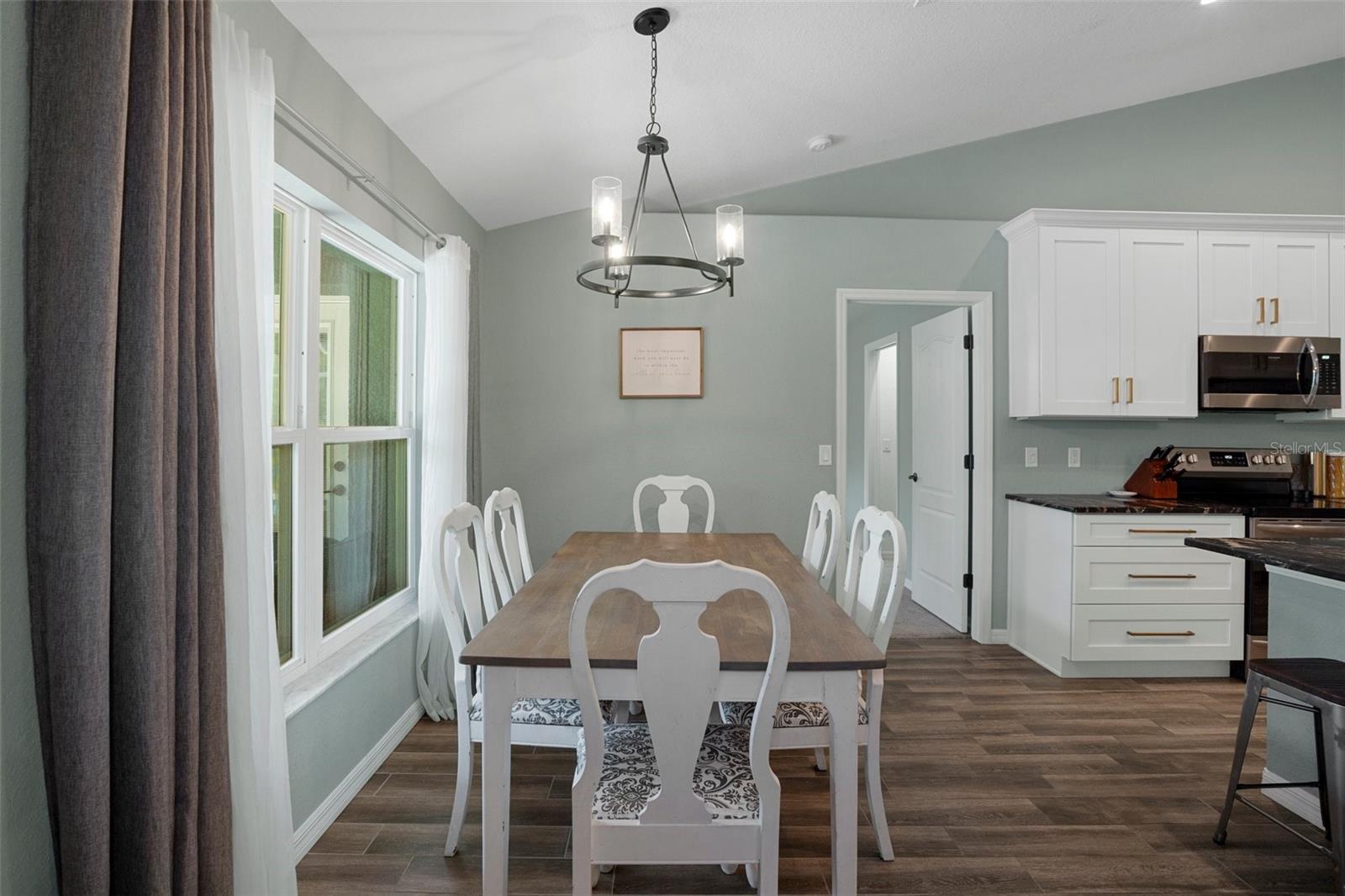 There is a very large Breakfast Nook