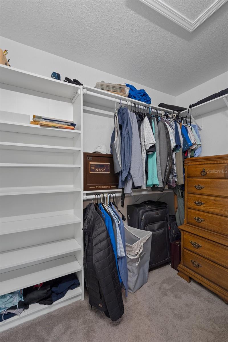 View 2 of the master bedroom closet