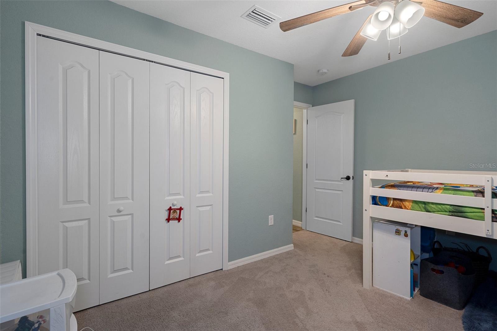 Bedroom three has a large closet