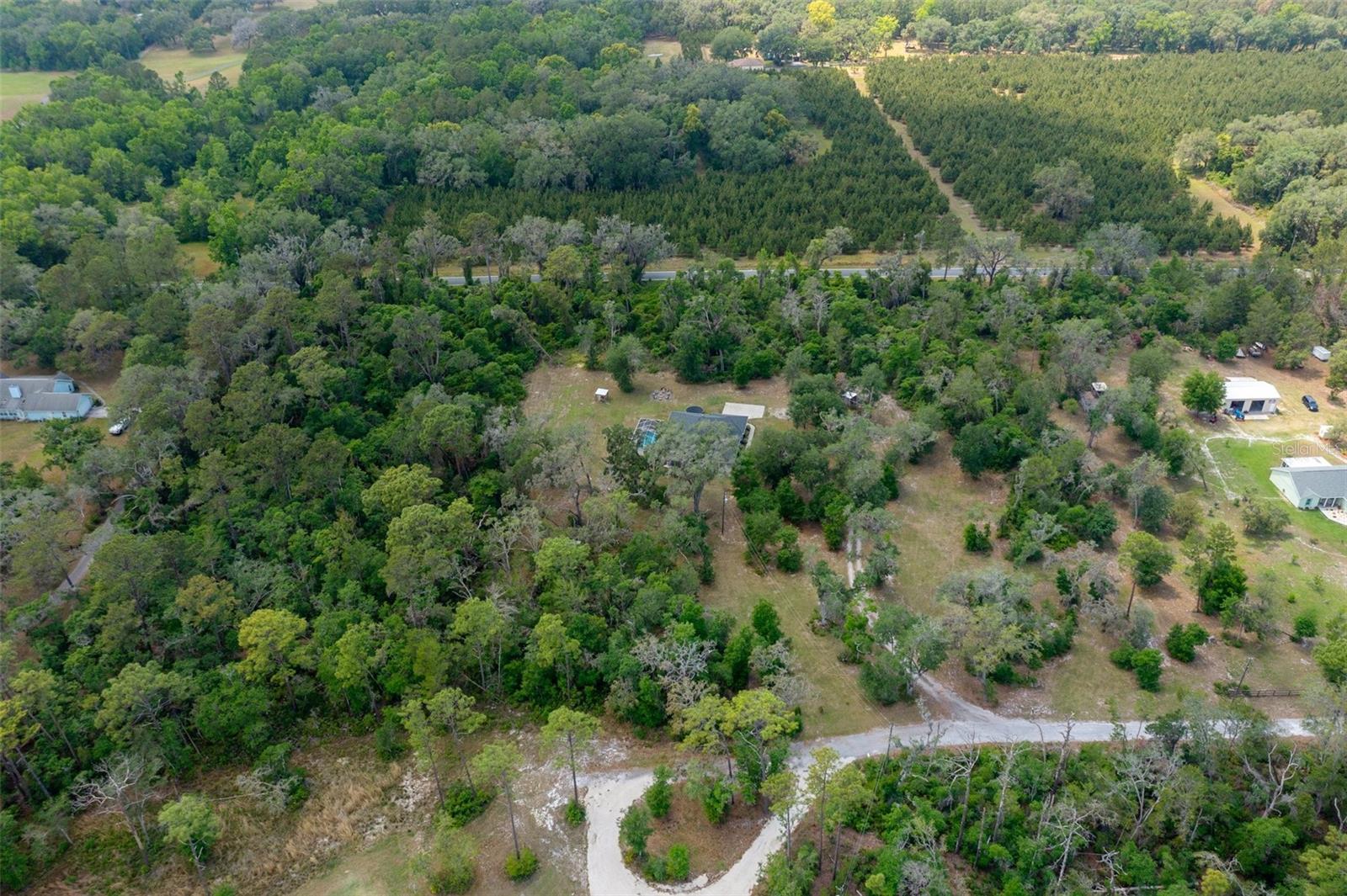 Aerial view of the home