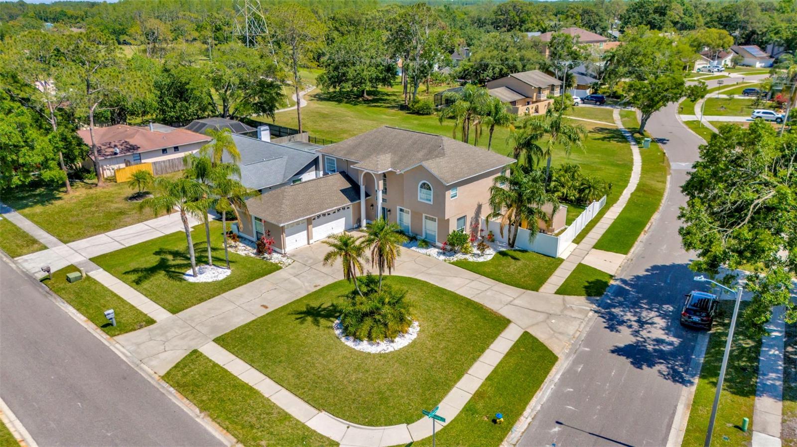 Nice sized Corner lot with circle drive