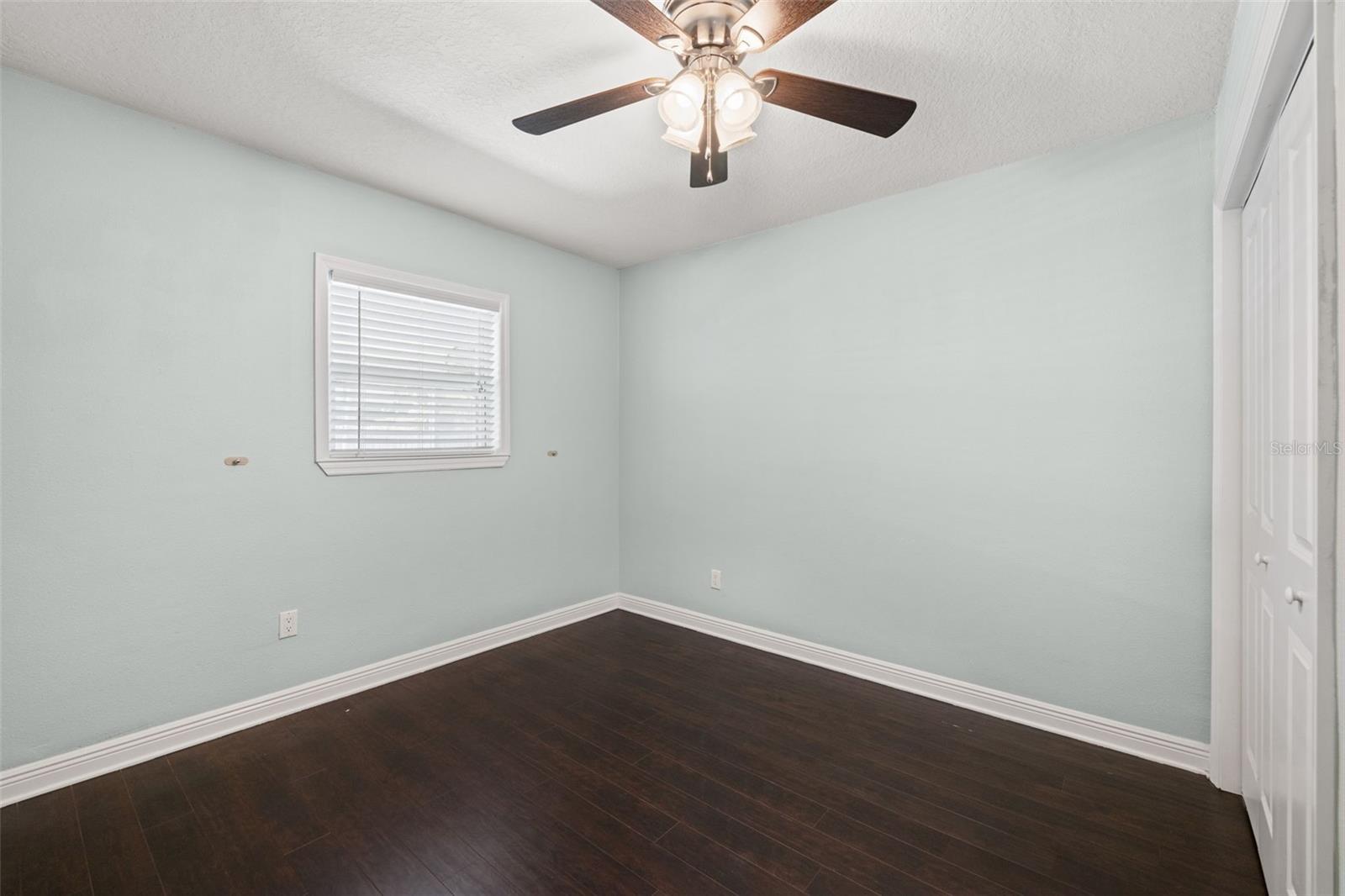 Bedroom with built in closet