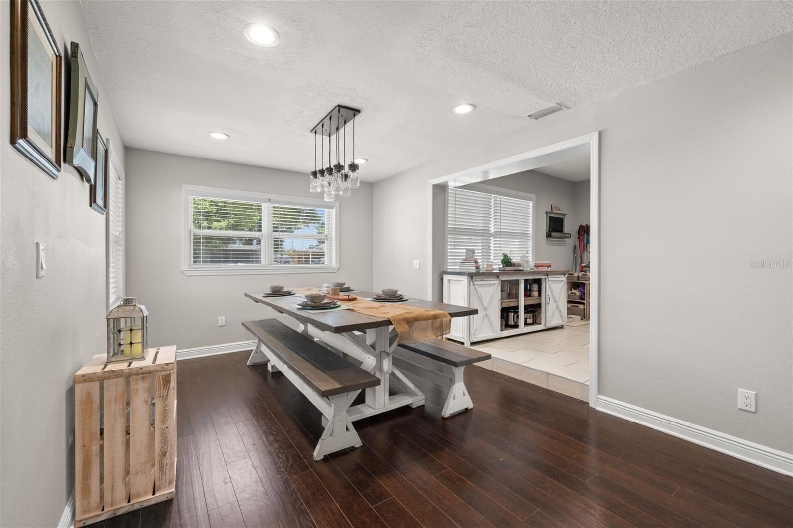 Spacious dining room