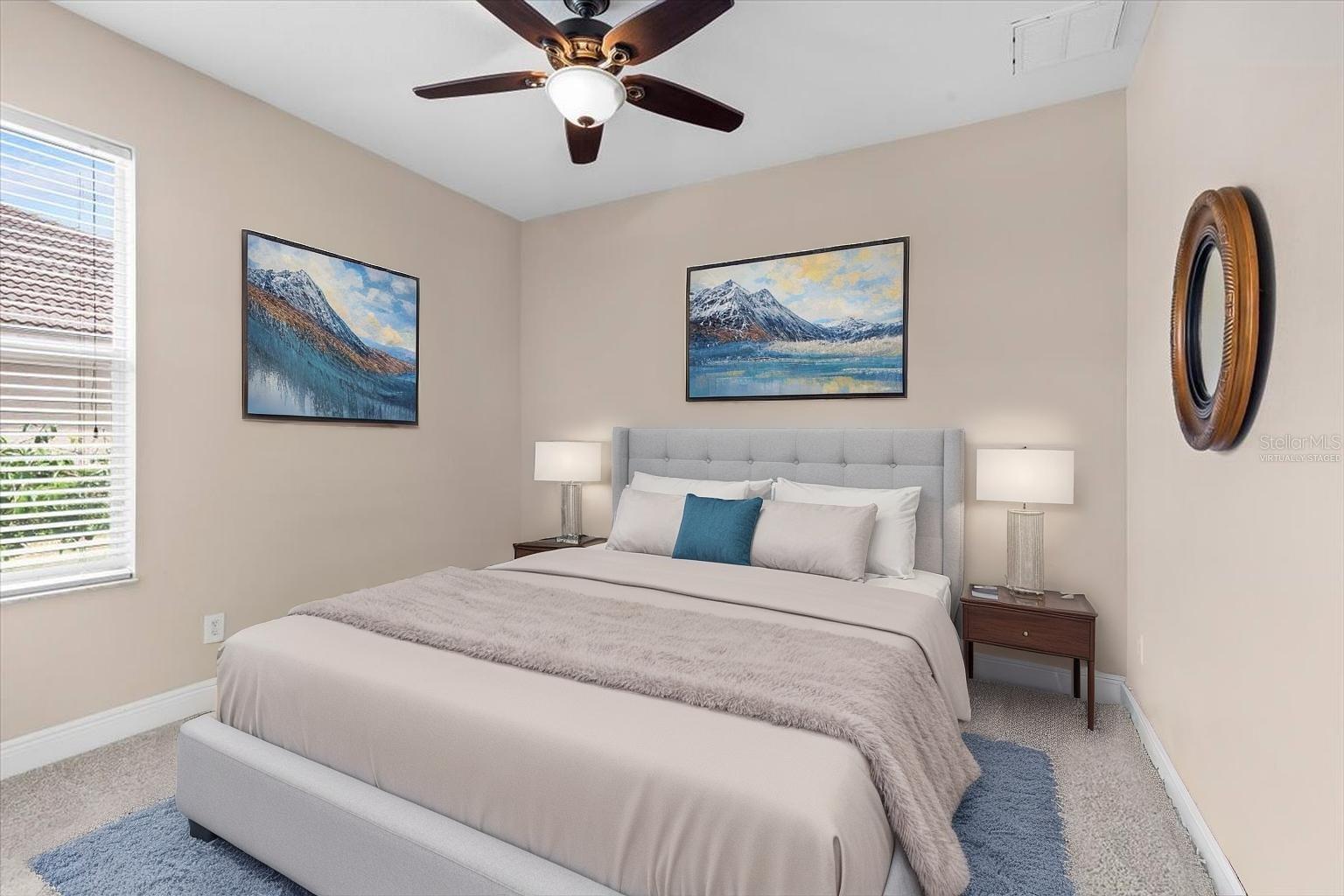 Virtually Staged-Bedroom Three