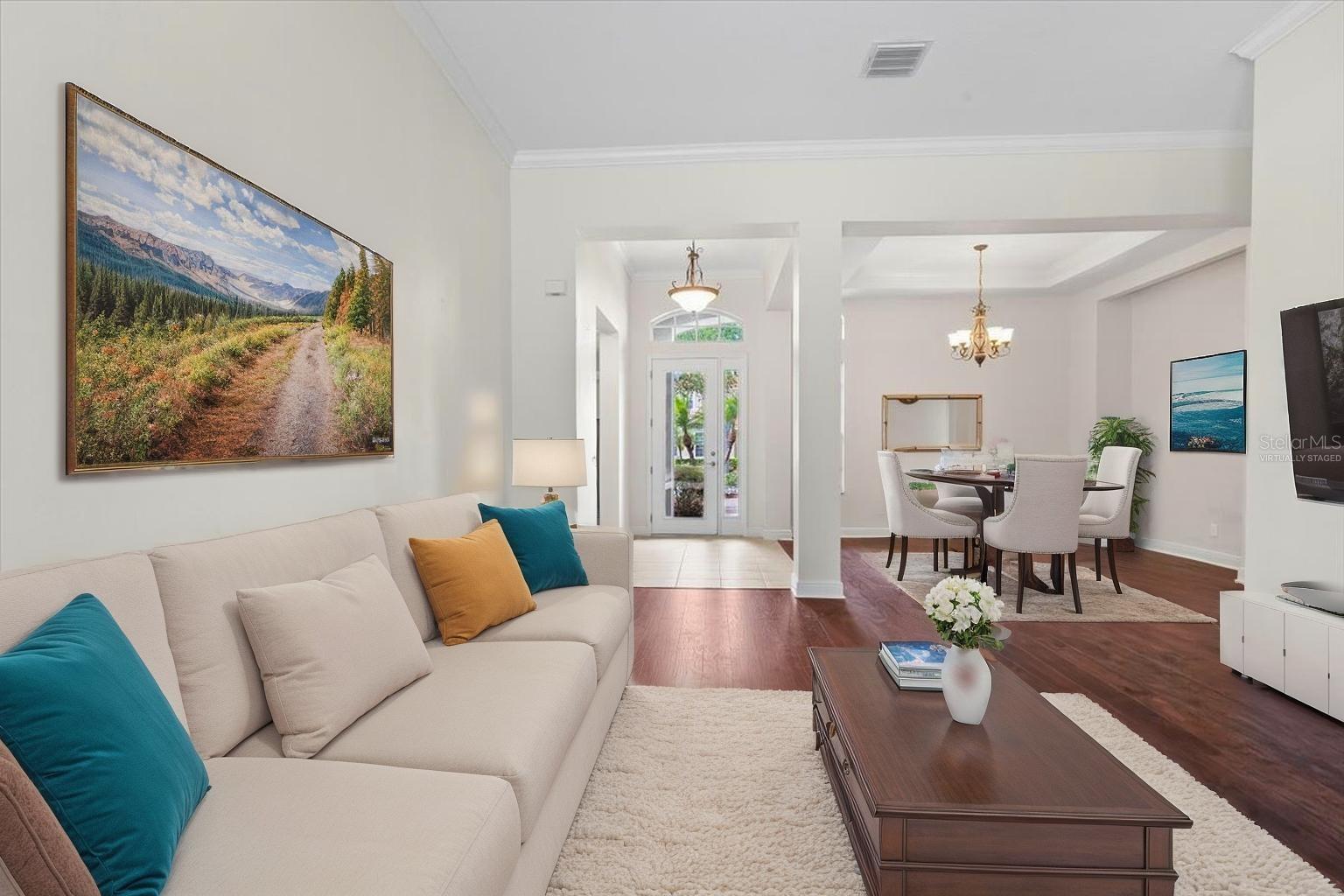 Virtually Staged- Living Area One
