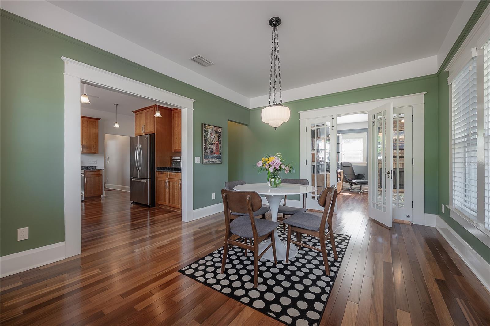 Dining Room opens up to the Kitchen.
