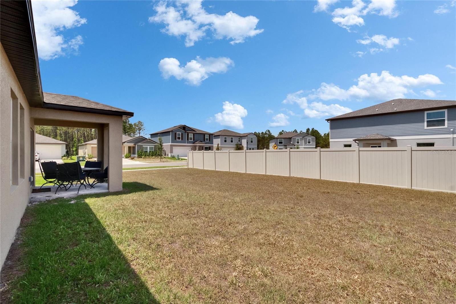 Backyard-covered porch