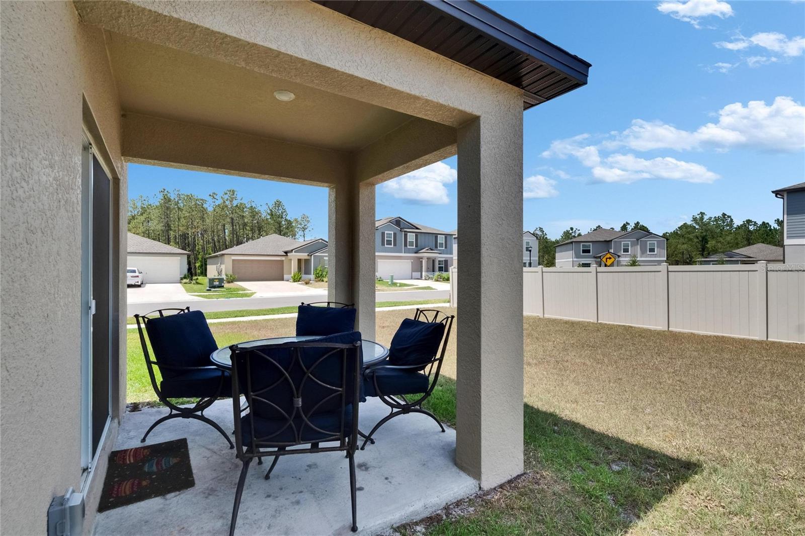 Backyard-covered porch