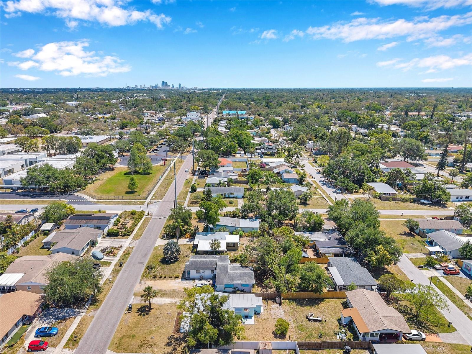 looking eastward toward downtown St. Petersburg