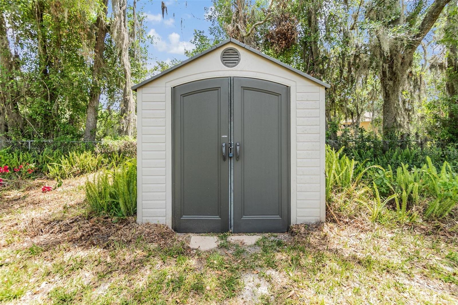 Storage shed.