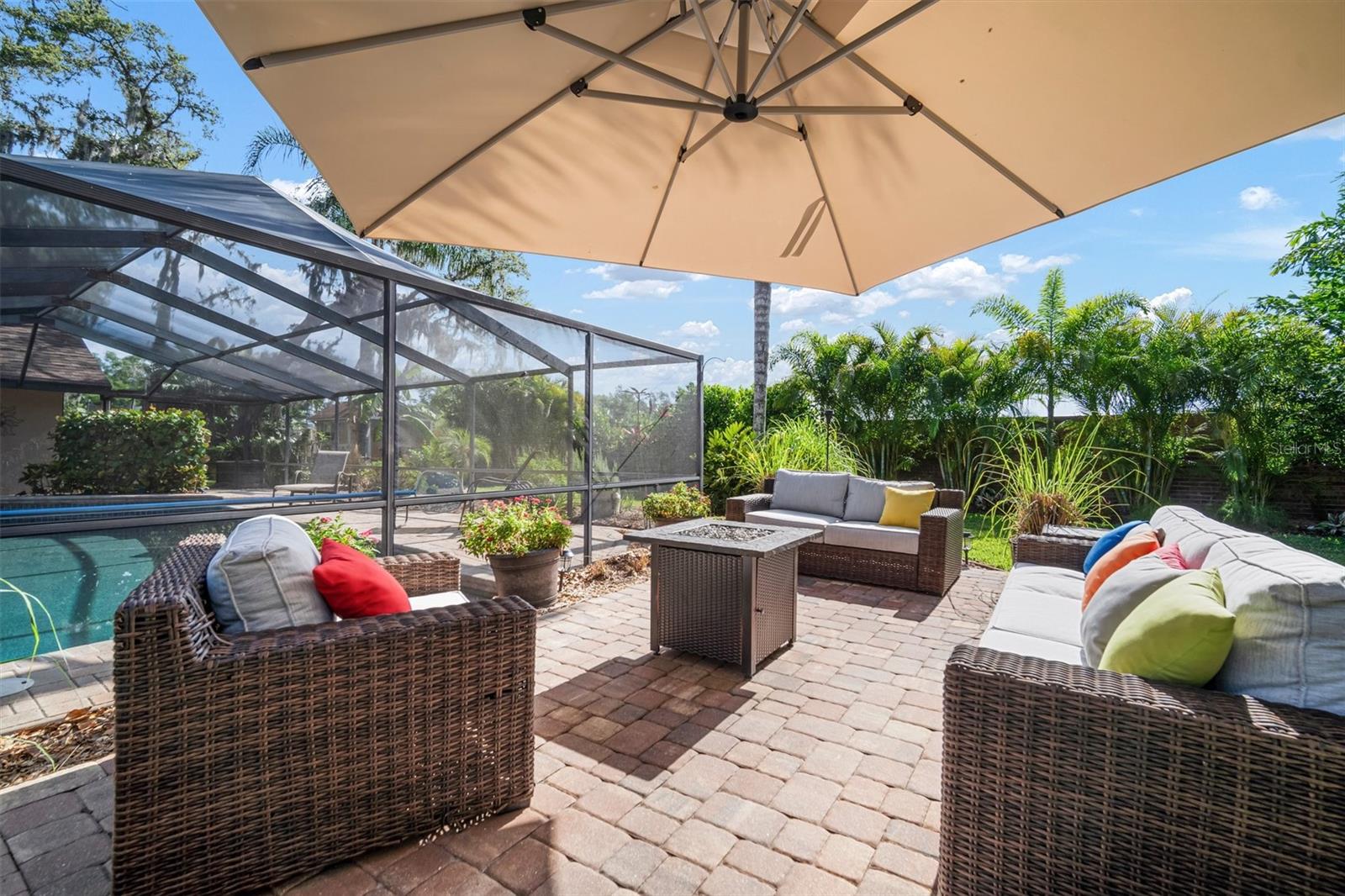 Additional outdoor open deck and firepit area
